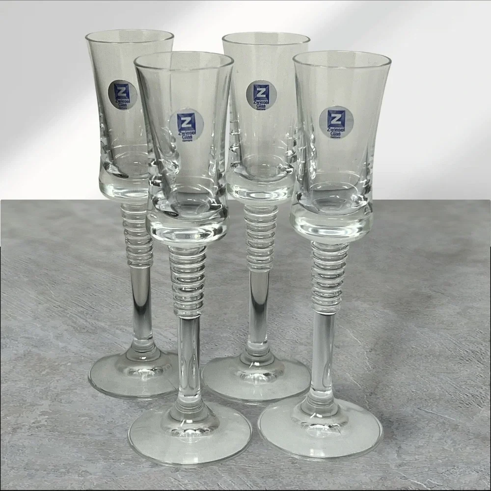 BRAND‎ NEW IN BOX Zwiesel Glas Germany Crystal Bar Set Of 4 Cordials